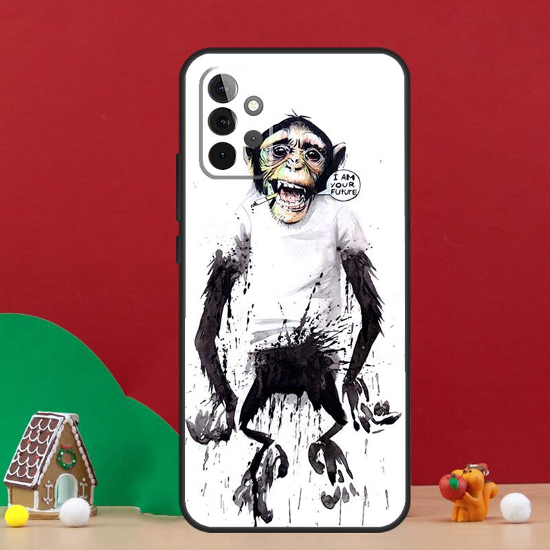 Cartoon Monkey Case For Samsung Galaxy A56 A33 A13 A36 A23 A52 A32 A12 A54 A34 A14 A16 A53 A15 A35 A55 A17