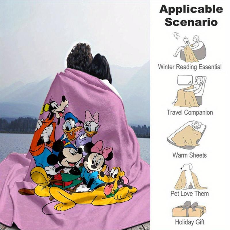 1pc, Disney Mickey Mouse Family Throw Blanket Soft & Cozy for Home Decor, Couch Cover, Travel