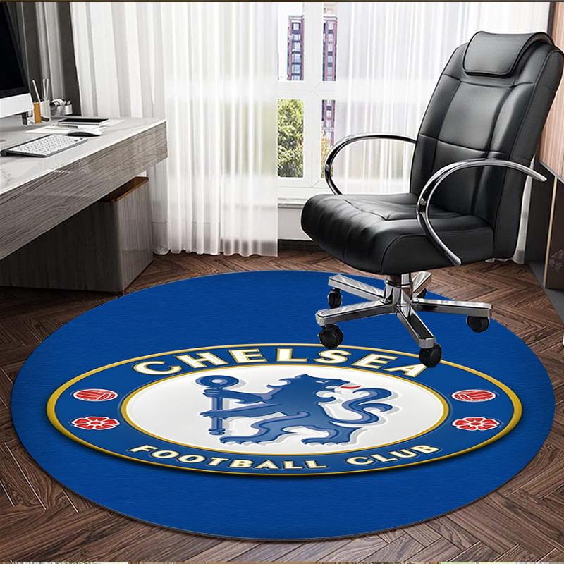 Chelsea F.C Print Round Rug, Washable Floor Carpet, For Entryway Dorm Laundry Room Office Study, Home Decor Birthday Christmas Gift