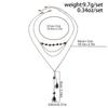Dark Gothic Imitation Crystal Blood Drop Pendant Tassel Chain Multi-layer Choker Necklace for Women Hallowmas Party Jewelry Gift