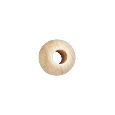 Wooden Beads, Polished, 25 Mm Ø, Natural, 10 Mm Hole, 5 Pcs