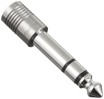 FURUTECH ADL Audio Headphone Conversion Stereo Mini Plug To Standard Flat Rhodium 1 Plug, 3.5mm 6.3mm Plug, Type, Plated, Pc, F63S-R