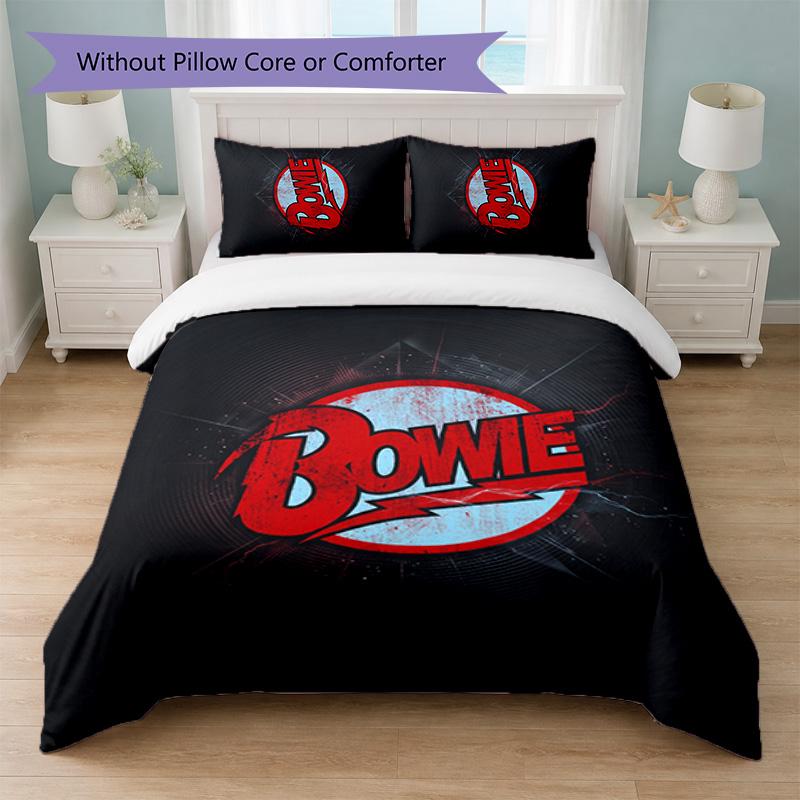 David Bowie Print 3Pcs Bedding Set Duvet Cover With Two Pillowcases Soft Bed Linen For Household Bedroom