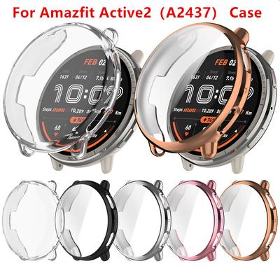 Case for Amazfit Active 2 Screen Protector Case Soft TPU All-Around Protective Bumper Cover Shell for Active2 Accessories