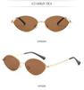 Trendy Euro-American Metal Frame Small Sunglasses for Women: Retro Street Style with High-End Appeal