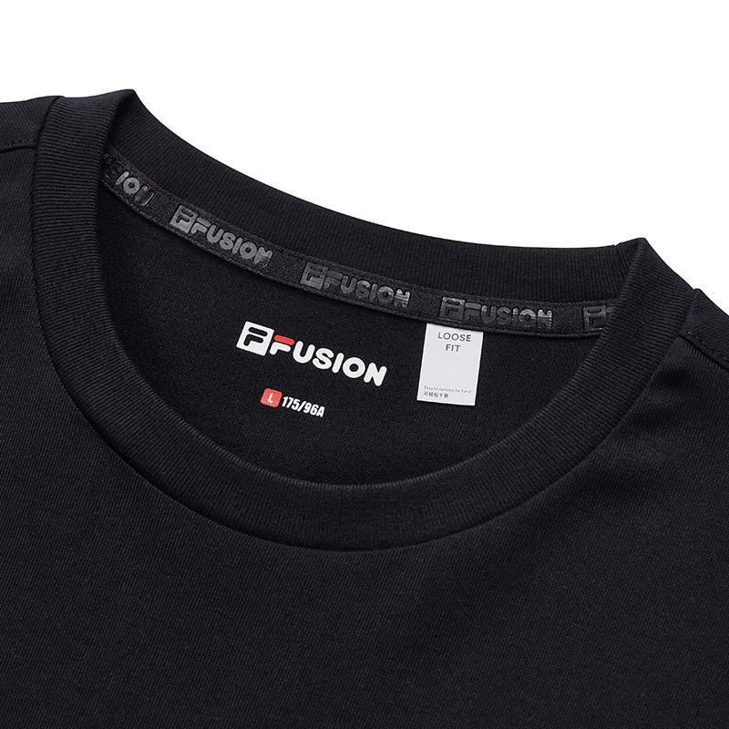 FILA FUSION INLINE T Shirt Unisex Jet Black T11U436102FBK