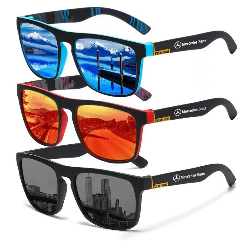 DDE2 Fashion Vintage Square Polarized Sunglasses Driving Fishing Sun Glasses Driver's Eyewear UV For Mercedes Benz AMG W205 CLK GLA