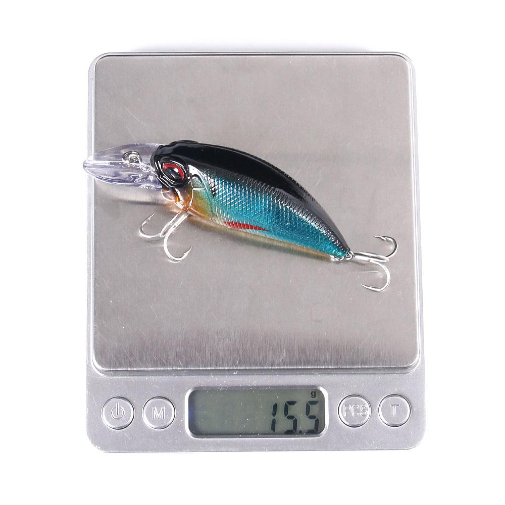 HENGJIA 1 stk Medium Dykke Crankbait 8cm 15.5g Kunstig Wobbler med Skarp Krok Hard Bait for Bass Gjedde