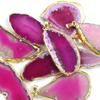 Handmade Druzy Agate Pendant 60*40mm Polished Crystal Slice Fashion Agate Wind Chime  Meditation
