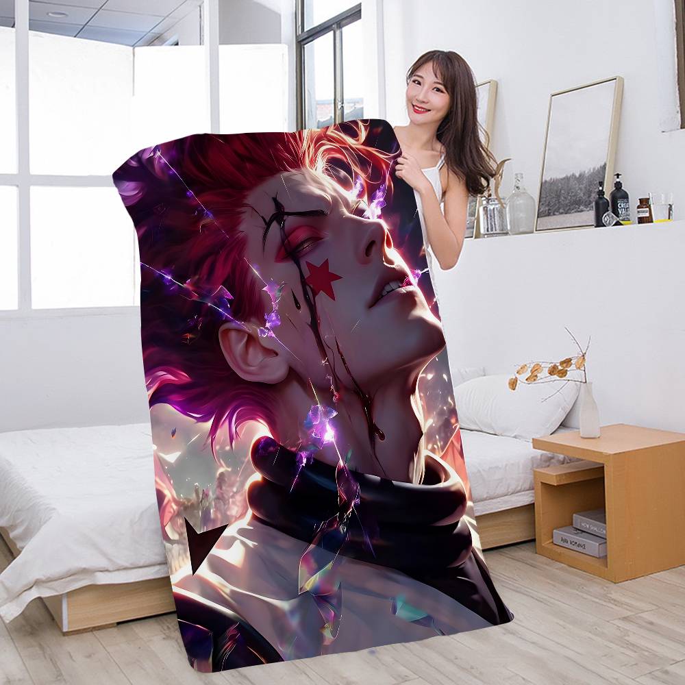 

Hunter X Hunter Hisoka Anime Microfiber Blanket Quick Drying Beach Towels Oversized Printing Super Absorbent Pool Towel Blanket W30*H60(CM)