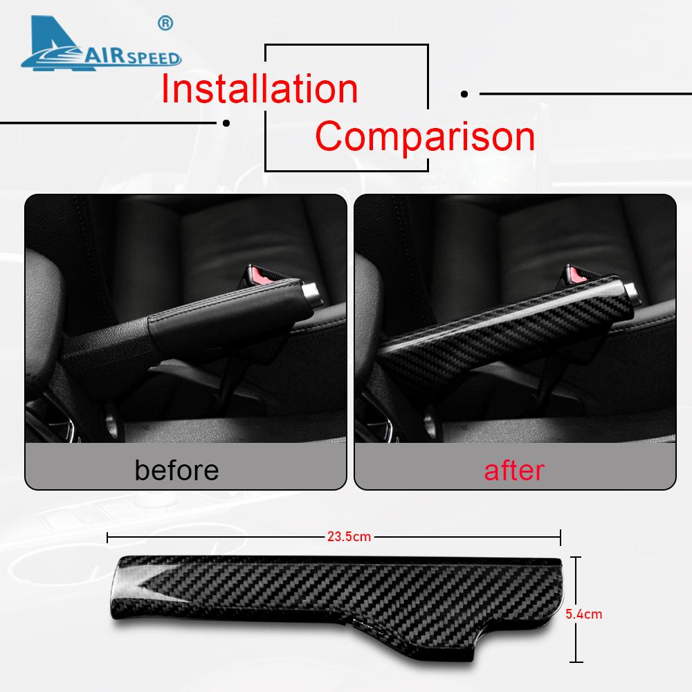 Real Hard Carbon Fiber Car Handbrake Cover for Volkswagen VW Jetta MK3 Golf 6 MK5 MK6 EOS Scirocco Trim Handle Auto Accessories