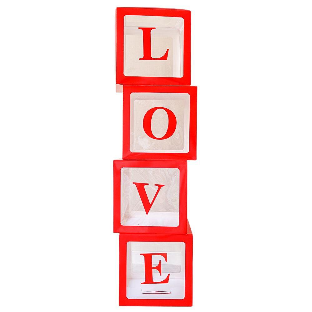 Clear Box Balloon Decoration: 26 Letters LOVE & BABY - Ideal for Birthdays, Graduations, Weddings