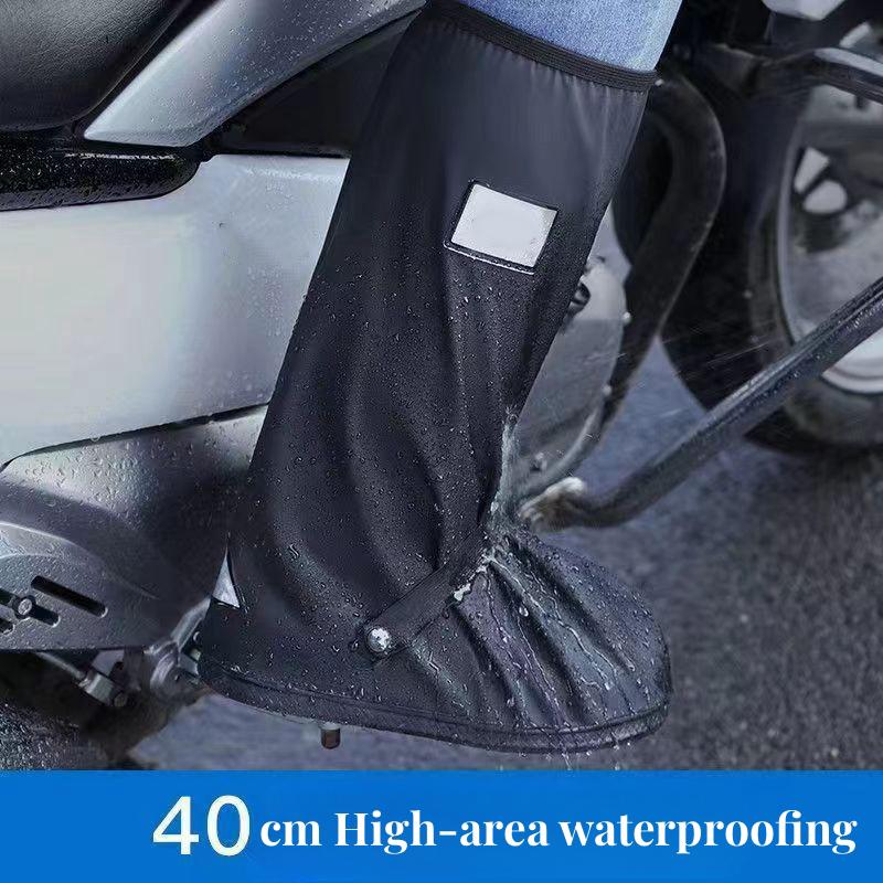 Fashion Rain Shoes Cover Men Women Waterproof Shoes Cover Protection High Cylinder Wear Resistant Light Rain Boot Accessories