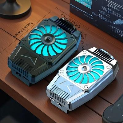 Portable Turbo Hurricane Phone Cooler - Metal Structure Universal Cooling Fan with Silent Operation for