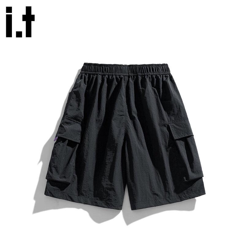 Pantaloncini Cargo Multi-tasche Stile Americano da Uomo