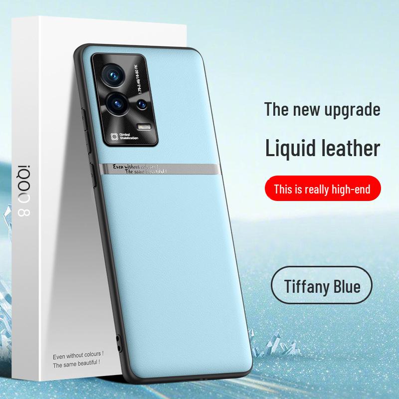 IQOO8 Liquid Leather Anti-Fall Schutzhülle für Mobiltelefon, einteilig