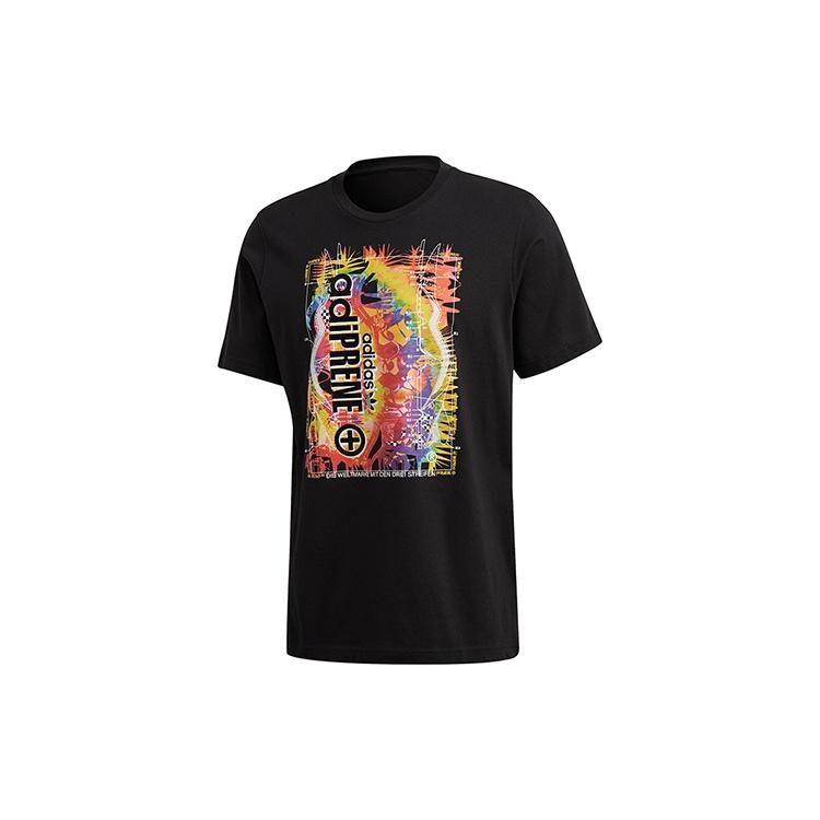 adidas originals Adiprene Retro Printing Sports Short Sleeve Black Men s GD5996 XS