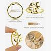 20 Piece Leaf Pattern Napkin Ring Set for Table Settings Metal Holders Designed for Weddings and Special Occasions