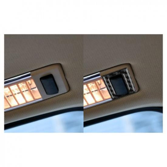 For 2004-2010 BMW X3 E83 Carbon Fiber Inner Rear Roof Reading Light Cover Trim | Black | Durable