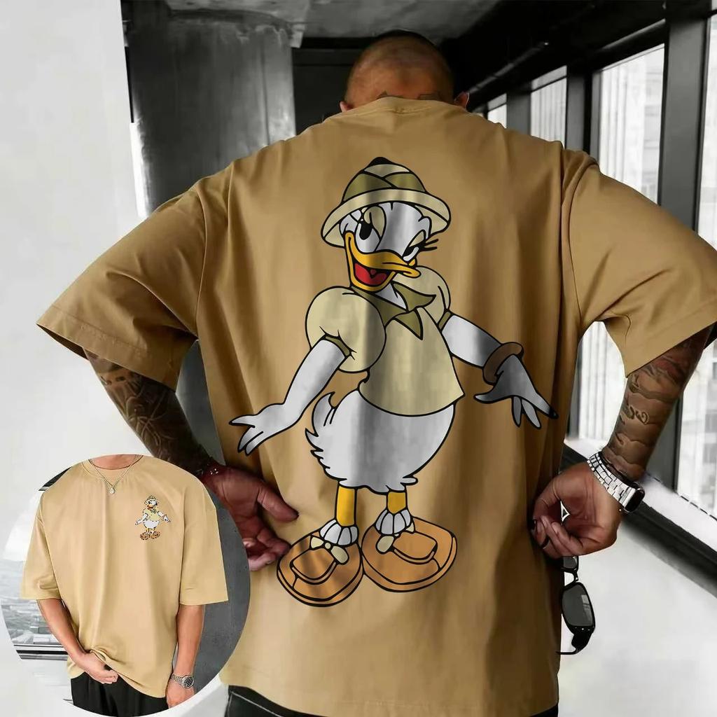 2026 Summer Disney Mickey Mouse Donald Duck Graph Tshirt Fashion Cotton Quality Casual Loose Short Sleeve Classic Unisex