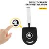 FMO3 11mm/14mm Aluminum Car Key Shell Sticker Badge Decals For Skoda Octavia Superb Febia Roomster Rapid Roomster Kodiaq Accessories