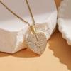 Titanium Steel Heart-shaped Necklace Handmade Couple Love Locket  Jewelry Accessories