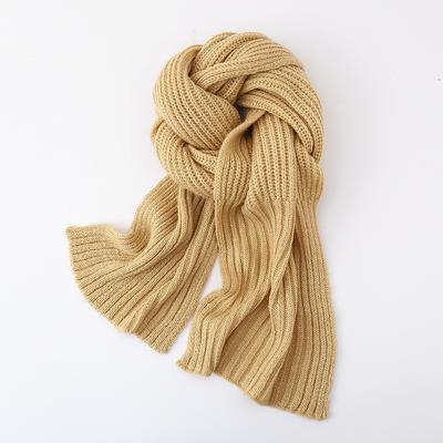 Autumn and Winter Versatile Knitted Wool Scarf Women's New High-end Solid Color Couple Scarf High Quality