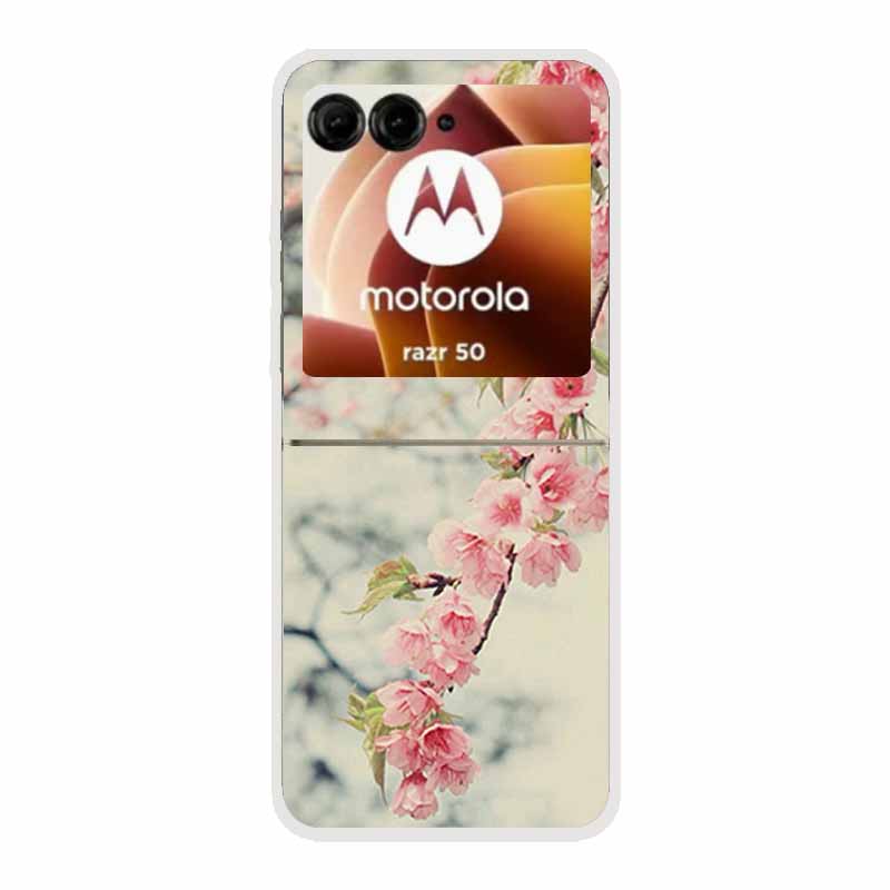 For Motorola Razr 50 Ultra Case Plastic Hard Painted Cartoon Transparent Back Cover Case for Motorola Razr 50 5G Hard PC Case 50