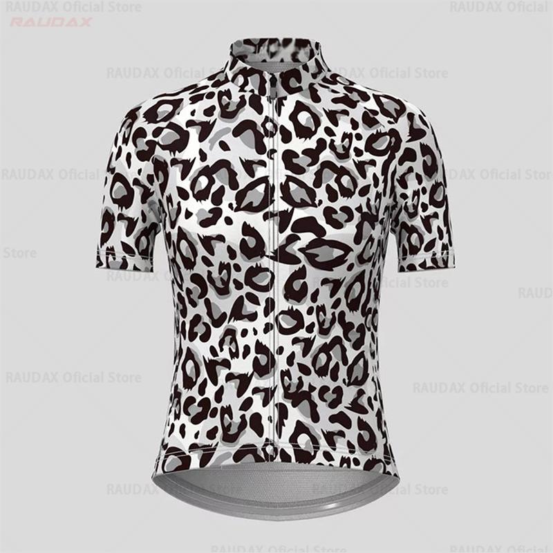 

2026 Women Clothing Sets Leopard Print Cycling Shorts Woman Clothes Mountain Bike Bicycle Set Sportwear 2026 Summer Breathable Cycling Suit Set XS