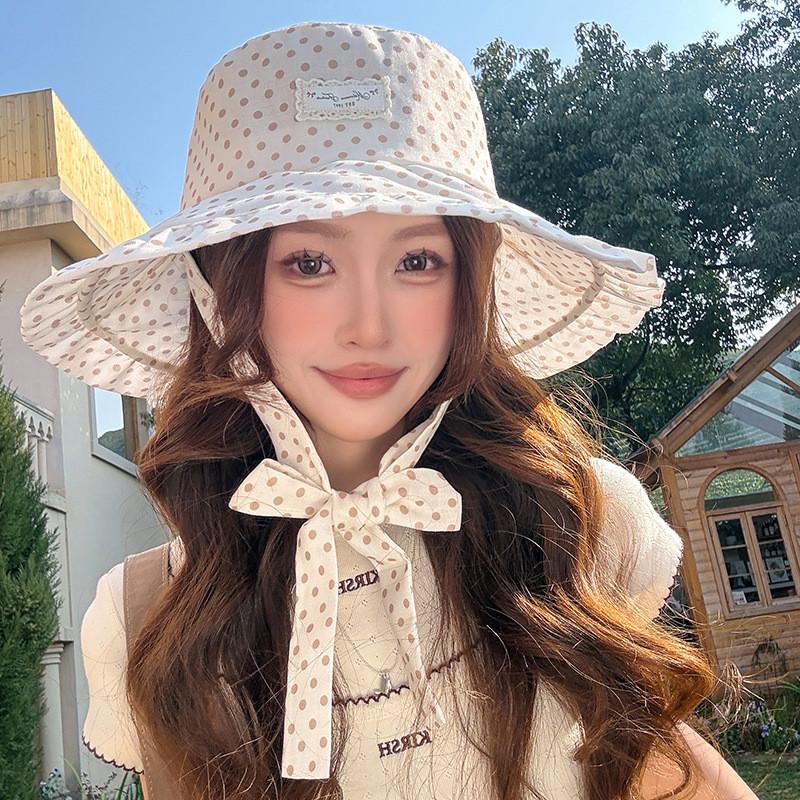 Starry Embroidered Fisherman Cap With Large Brim For Casual Sun Shield