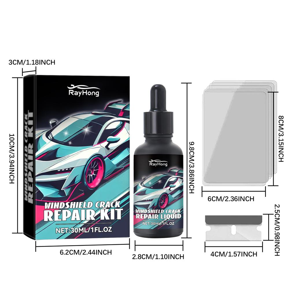 Cracked Glass Scratch Repair Kit Vehicle Windscreen Nano Fluid Filler Quick Fix Windscreen Scratch Restore Fluid For Glass