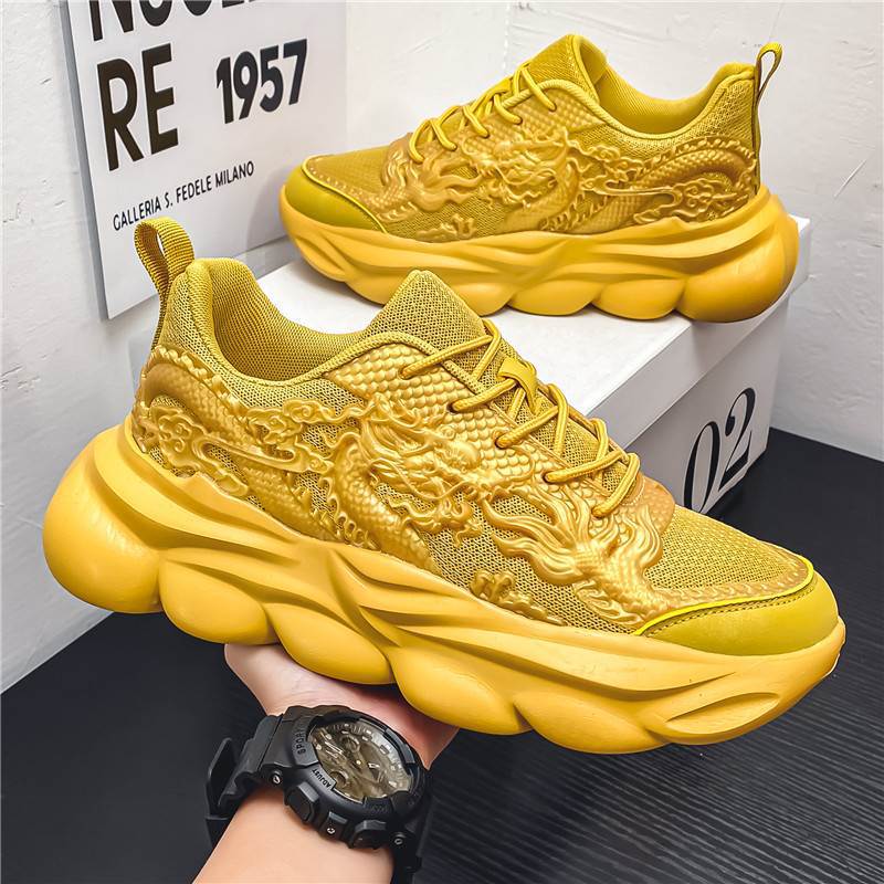 Xinhao Shoes and Boots Strictly Select Men's Trendy Dad Shoes 2025 Dragon Year Natal Year Shoes Red Country Platform Sports and Leisure Trendy Shoes