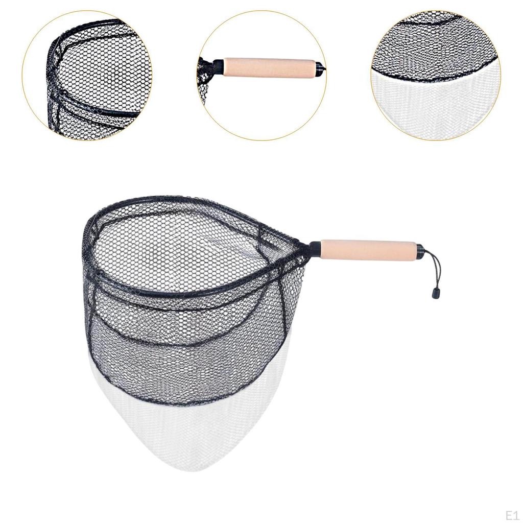 Compact Fishing Net with Short Handle for Freshwater Use