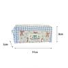 Sweet Cute Splicing Plaid Bow Pencil Case Portable Large Capacity Student Stationery Storage Bag Pen Bag Girly Cosmetic Bag Gift