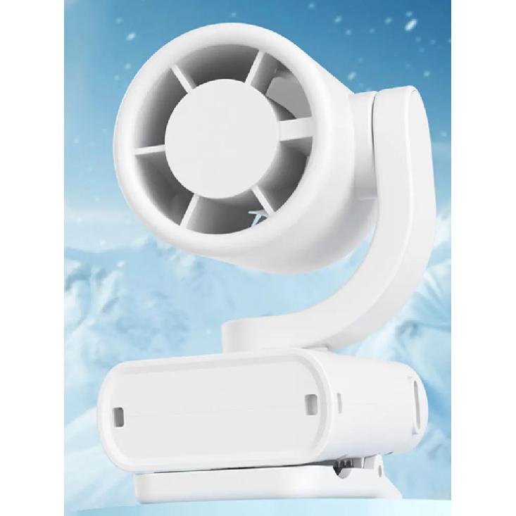 Lenovo Mini Clip on Fan, Portable Umbrella Clip Hat Clip Fan USB Rechargeable Foldable Small Fan for Outdoor Travel белый