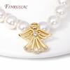 Trendy Angel Charms Pendant 18K Gold Plated Inlaid Zircon Charms For Necklace Making Findings Accessories DIY Handmade Jewelry