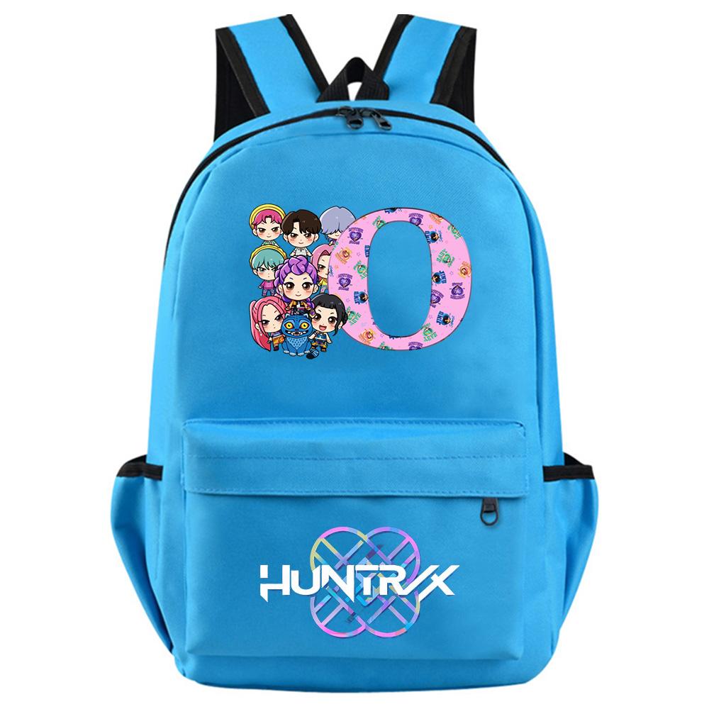 26 English Letter Kpop Demon Hunters Printed Backpack for Teenager Student Girl Boy Bookbag Schoolbag Women Large Capacity Travel Bag Kid Gift Rucksak