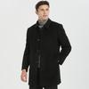 Hengyuanxiang Men's Mid-length Wool & Cashmere Blend Coat