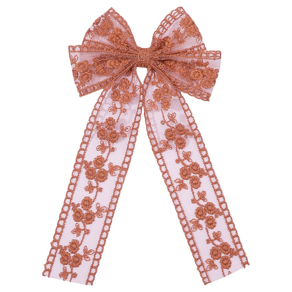 New Embroidery Hair Bows Lace Big Bows Hairclip Women Elegant Spring Clip Spring Summer Hair Accessories Women Barrettes