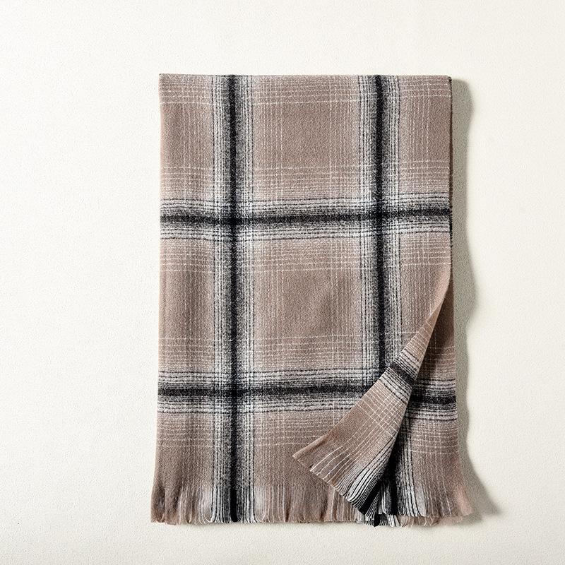 222025 Autumn and Winter New Scarf Imitation Cashmere Plaid Scarf Scarf Plaid Winter Scarf Women's Scarf