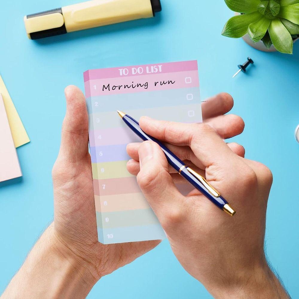 Rainbow To Do List Multicolors Bookmark Memo Pad Notepads Scribed Sticky Notes  Stationery