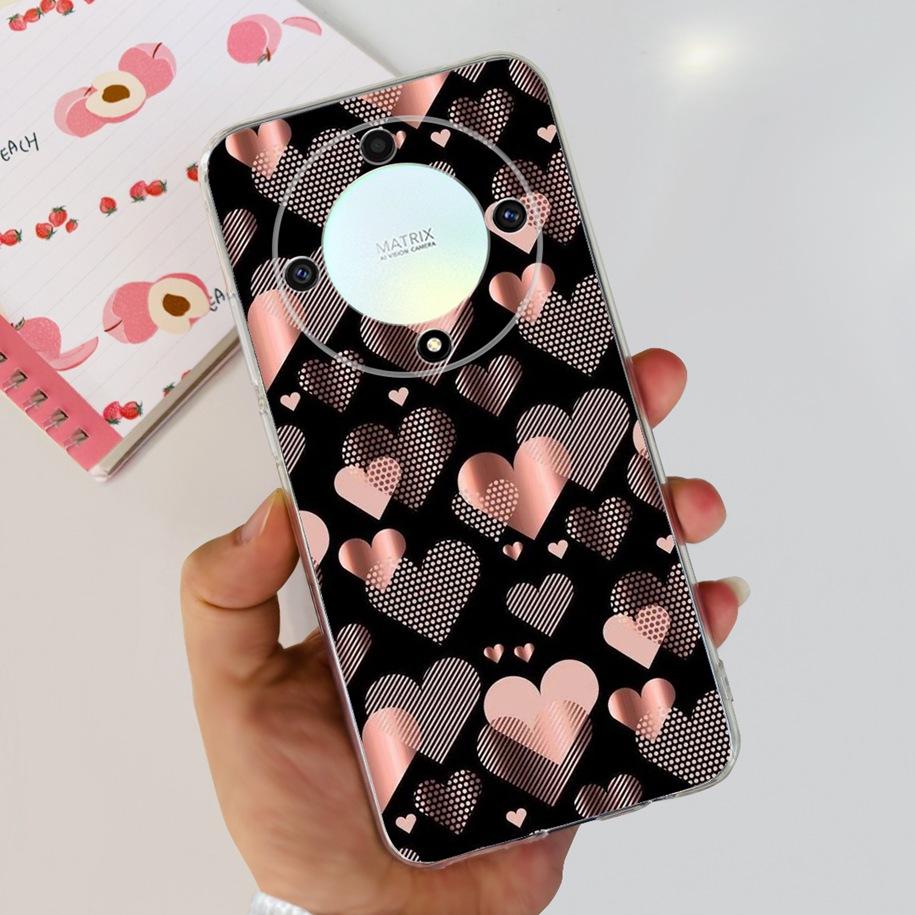 For Honor X9b 5G Case 2023 Fashion Flower Clear Silicone Soft Back Cover For Honor X9a RMO-NX1 Funda HonorX9 X 9 X 9B X 9A Coque
