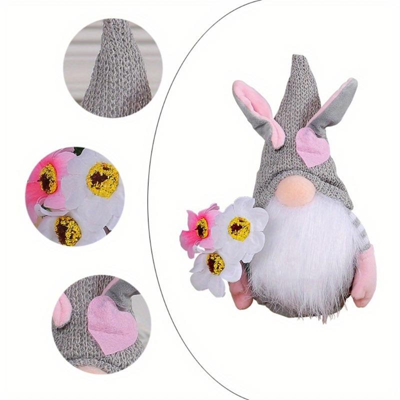 Easter Faceless Gnome Rabbit Doll Spring Easter Festival Party Home Decorations Kids Gift Favor Rabbit Carrot Ornament