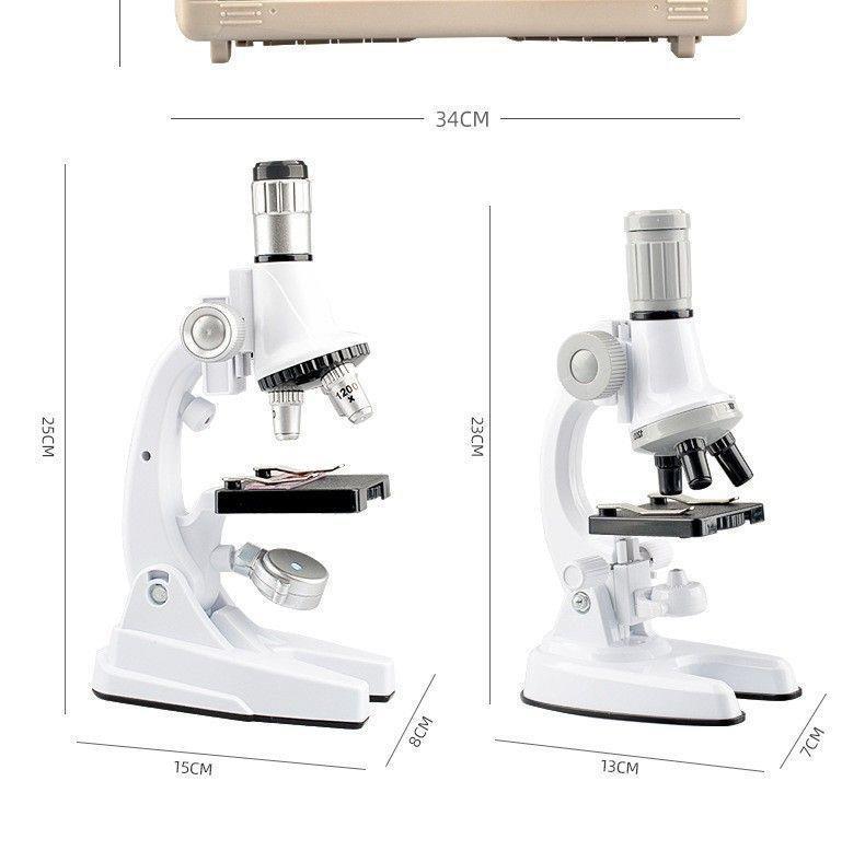Professional-Grade HD Optical Microscope for Children's Science, Middle School Use; Detects Bacteria; Junior High Exam Model