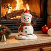 Exquisite Resin Craft for Shelf Christmas Figurine, Cute Clay Style Santa Snowman Gingerbread Man Unique Holiday Party Photo Props Statue, Festive