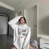 Retro Hooded Sweatshirt for Women In Autumn New Letter Printed Jacket Loose Casual Pullover Top