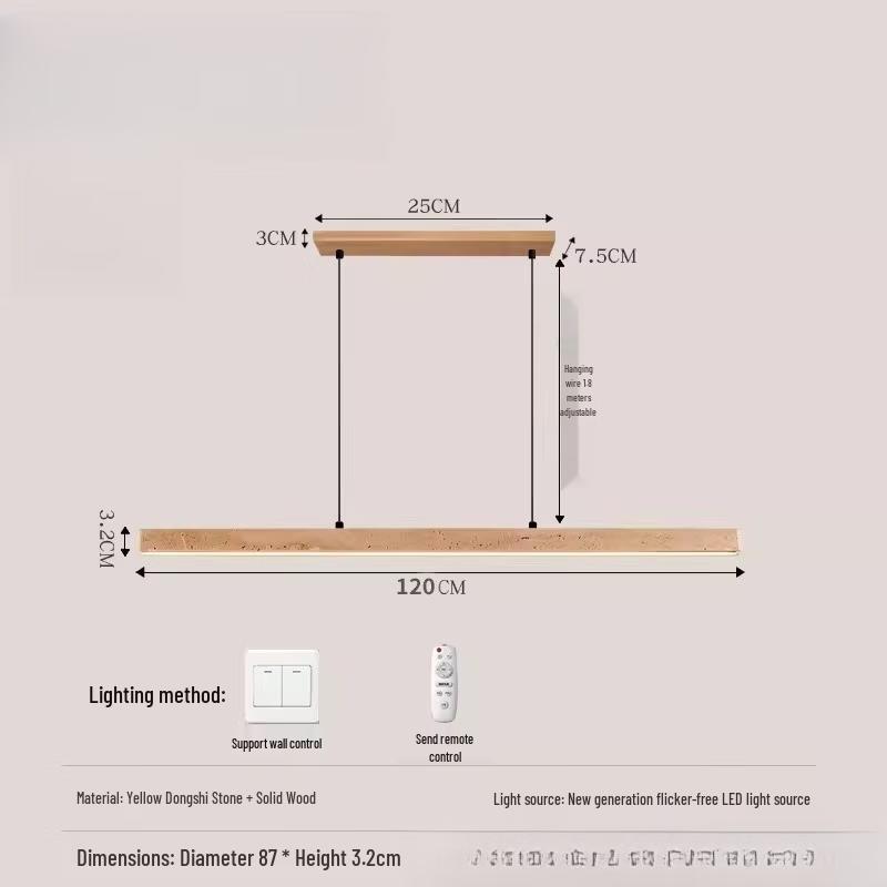 Dream Bubble Yellow Travertine Pendant Dining Light