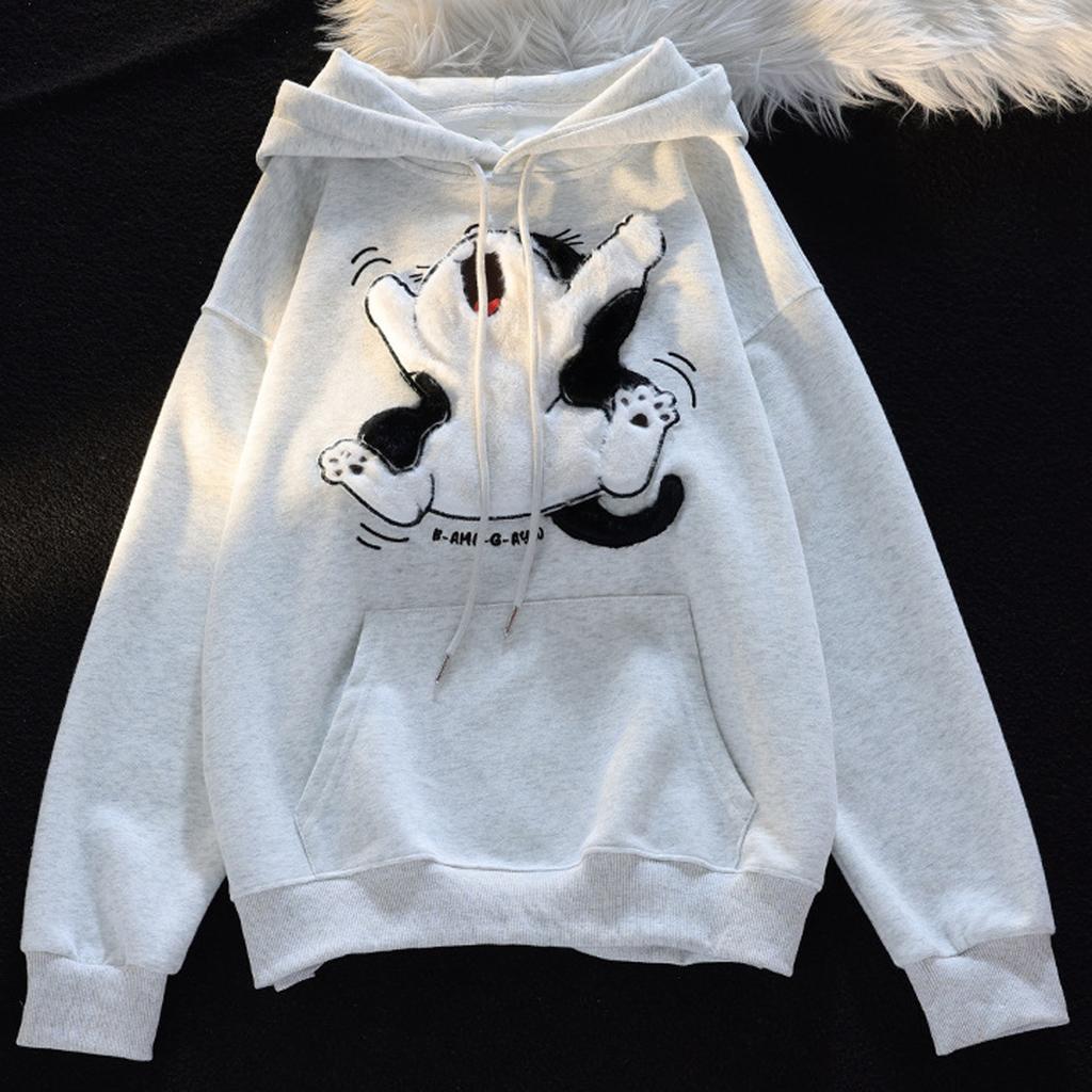 Ladies Fashion Casual Long Sleeve Round Neck Hoodie Pullover Top With  Pockets
