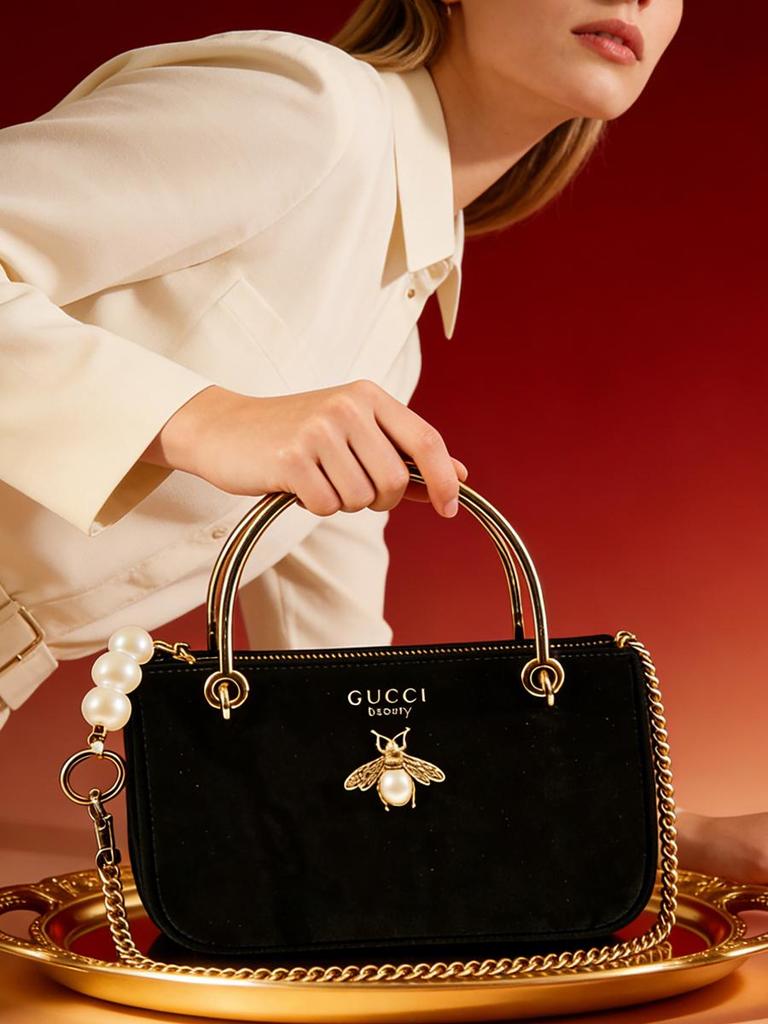Gucci Bolsas de Mão de Luxo para Mulheres, Bolsa Clutch para Mulheres com Design Chic, Armazenamento Espaçoso para Cosméticos e Essenciais, Ideal para Galas e Eventos Noturnos