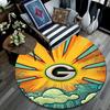 Green Bay Packers Round Area Rug,Carpet Rug for Living Room Bedroom Sofa Playroom Decor,Non-slip Floor Mat
